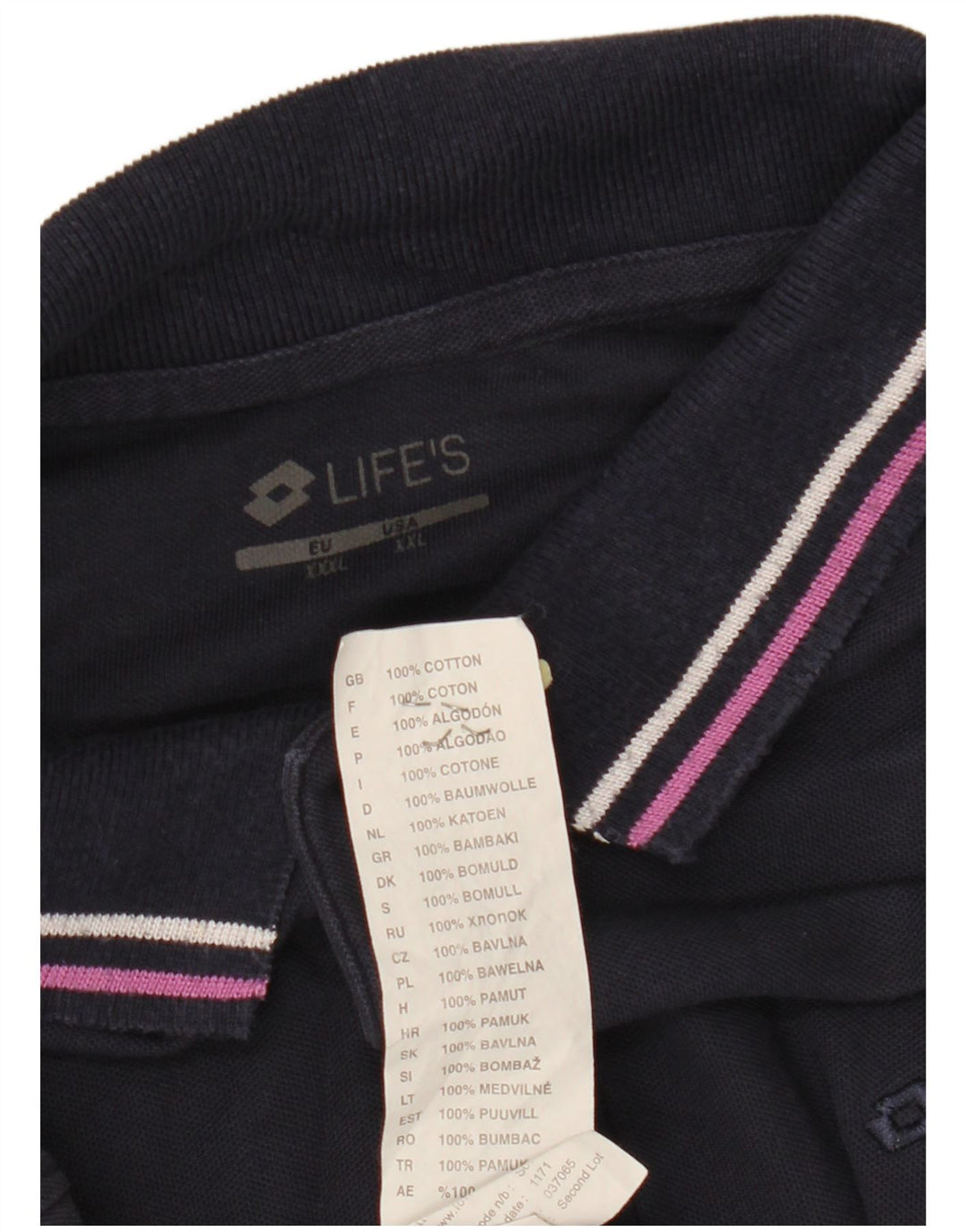 Męska koszulka polo LOTTO 2XL, granatowa, bawełniana