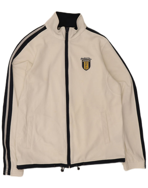 Diadora Mens Tracksuit Top Jacket UK 36 Small White Colourblock Polyester