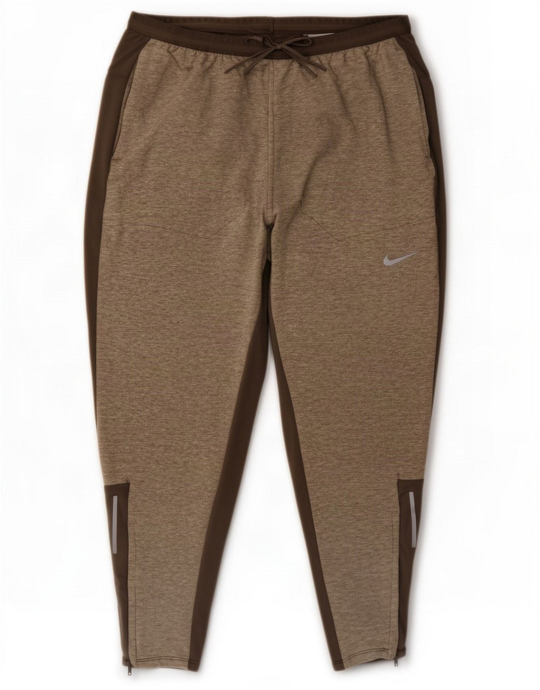 Męskie spodnie dresowe Nike Therma-Fit, duże, szare, nakrapiane poliester