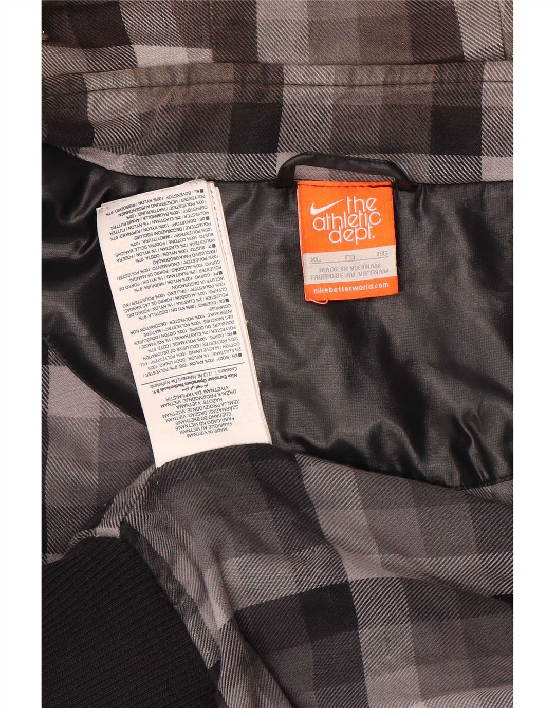 Damska pikowana kurtka z kapturem Nike UK 18 XL, czarny nylon