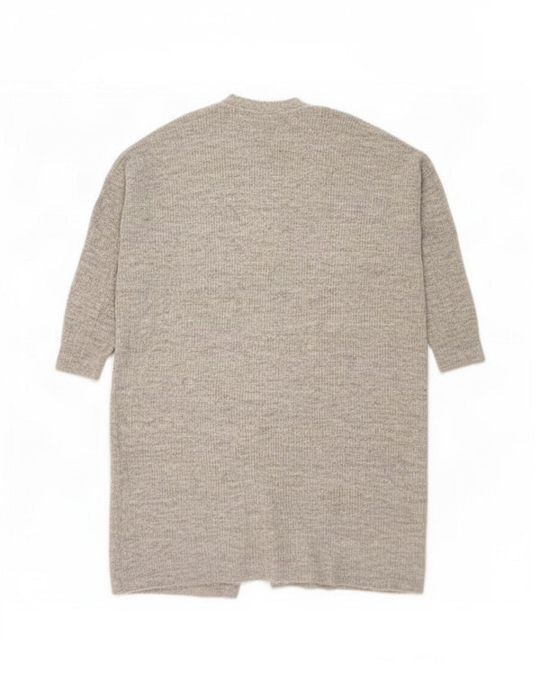Oasis Womens Oversized Longline Open Cardigan Sweater UK 10 Small Grey