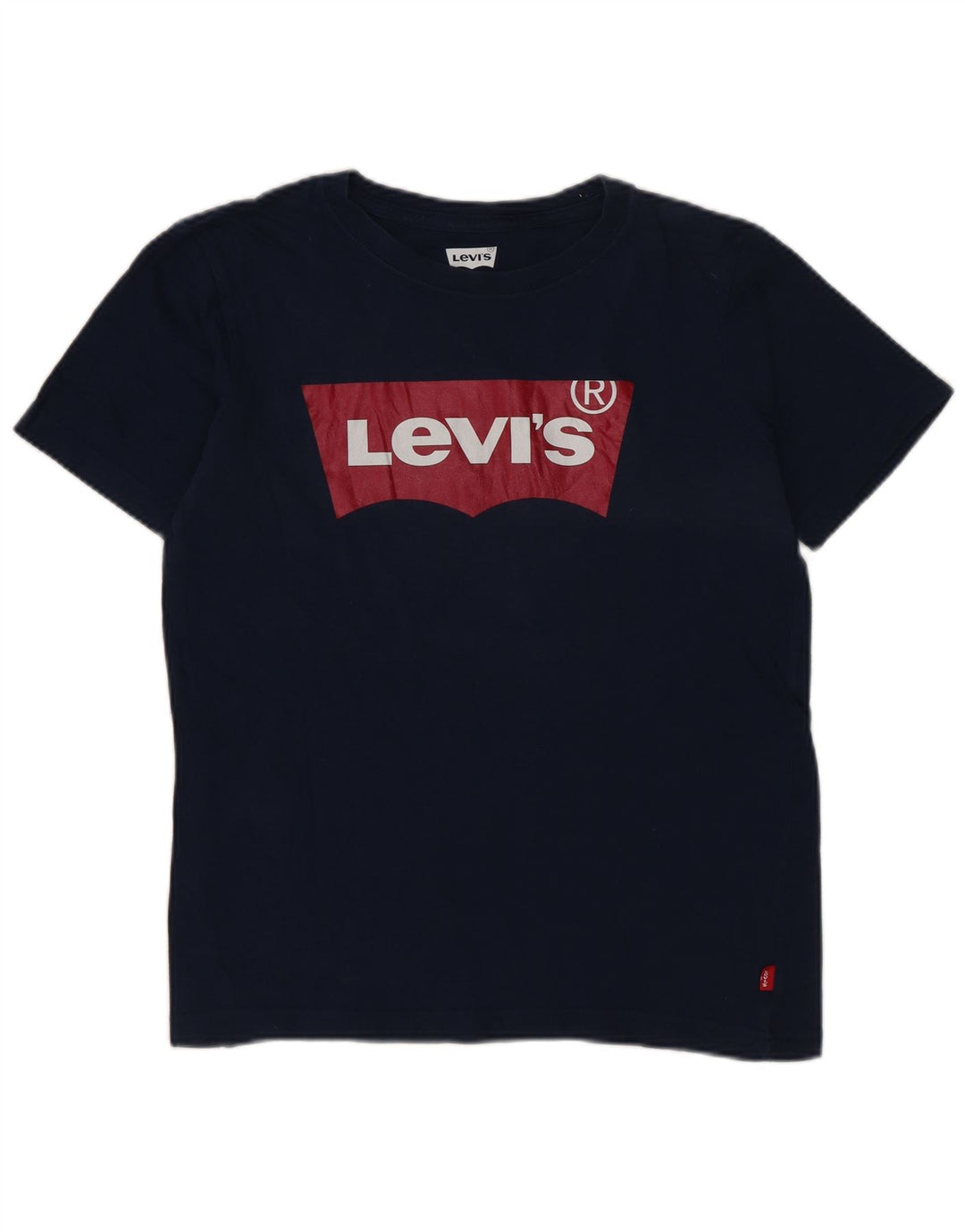Chłopięcy T-shirt z grafiką Levi's Top 9-10 lat, granatowe logo