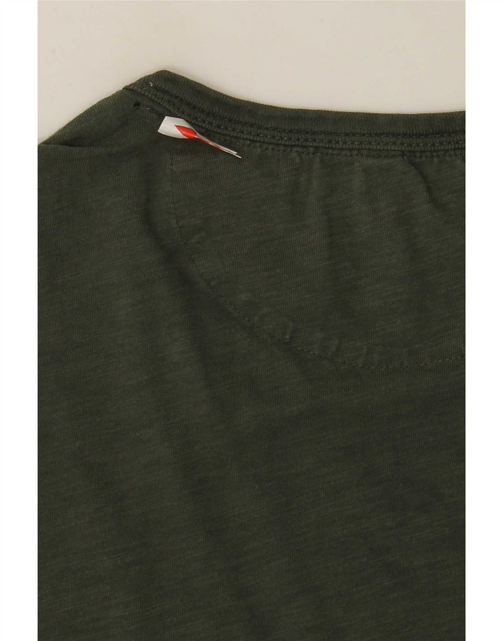 T-shirt męski Sun68, duży, bawełniany khaki