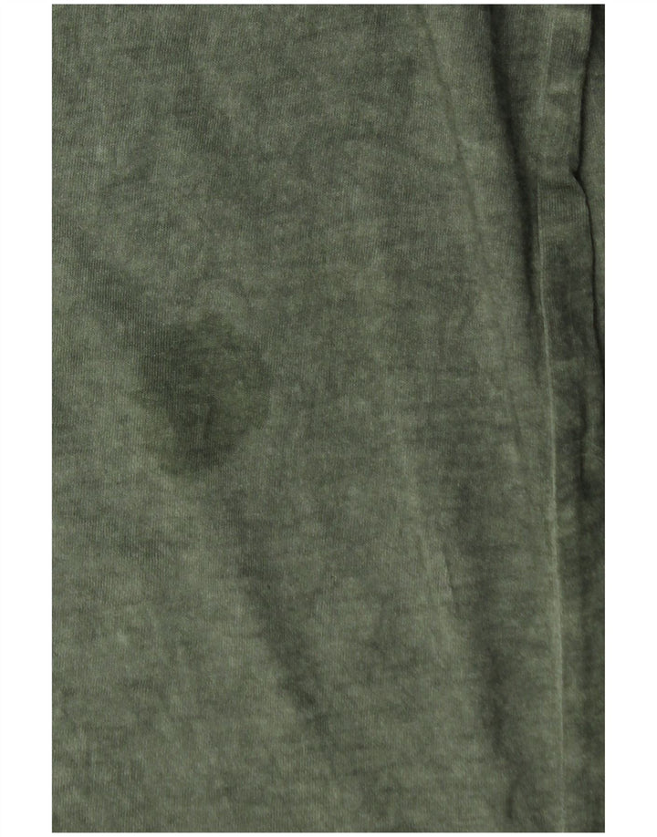 Męski top graficzny BENETTON z długim rękawem, mały, zielony, bawełniany