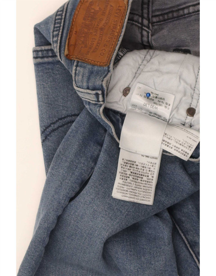 Męskie jeansy slim fit Levi's W30 L30 Niebieskie bawełniane