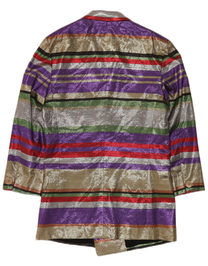 Damska marynarka VINTAGE z rękawem 3/4 EU 40 w średnie wielokolorowe paski