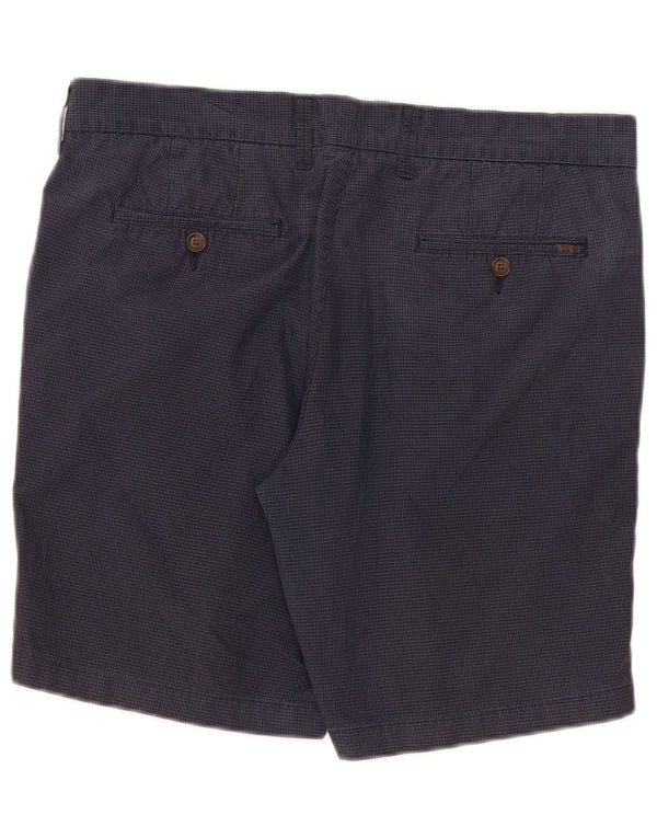 Męskie spodenki Chino Marks & Spencer W36, duże, granatowe, bawełniane w kratkę