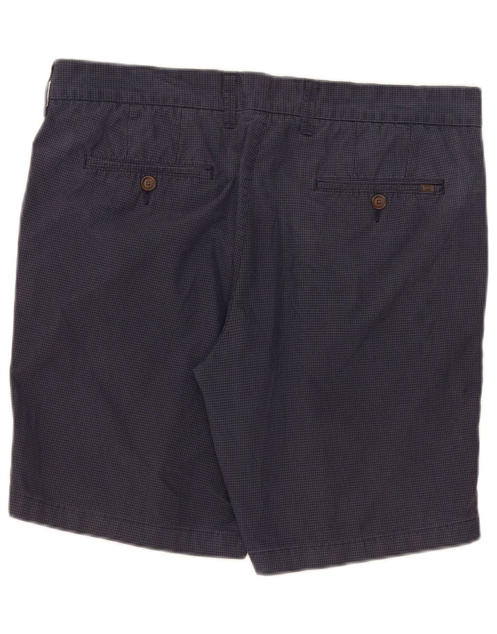 Męskie spodenki Chino Marks & Spencer W36, duże, granatowe, bawełniane w kratkę