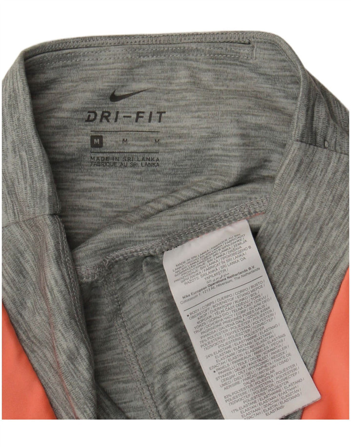 Damskie legginsy Nike Dri Fit UK 12, poliester w kolorze średnioszarym