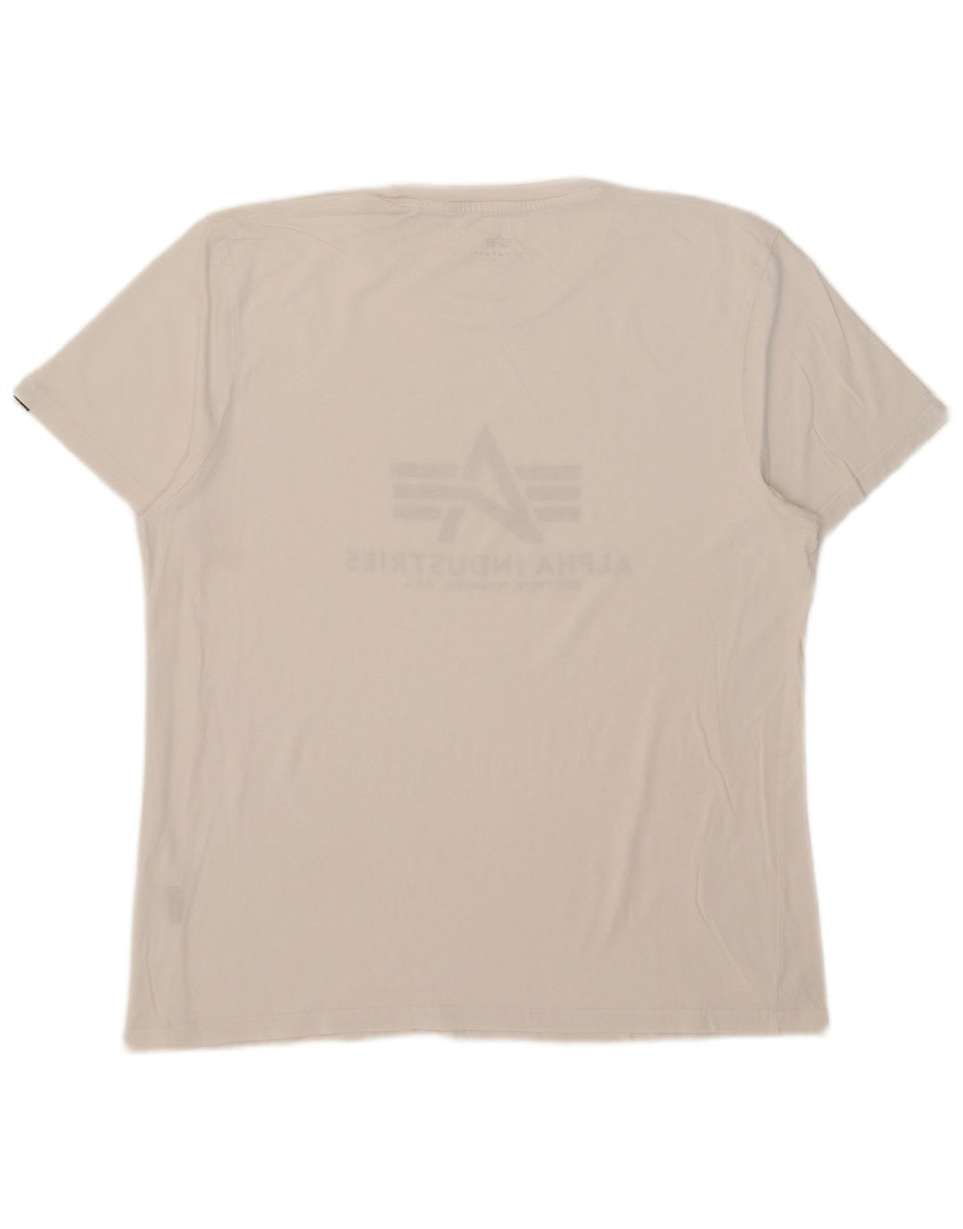 Męski T-shirt z grafiką Alpha Industries, duży, biały