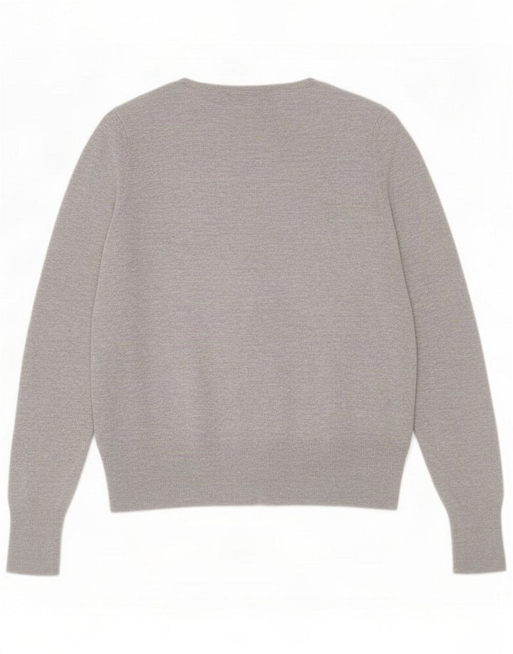 Damski sweter rozpinany Marks & Spencer UK 14 Średni szary nakrapiany