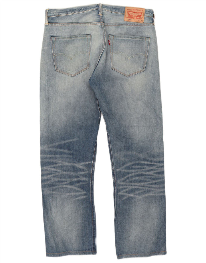 Męskie jeansy Levi's 501 Straight W34 L28 Niebieskie bawełniane