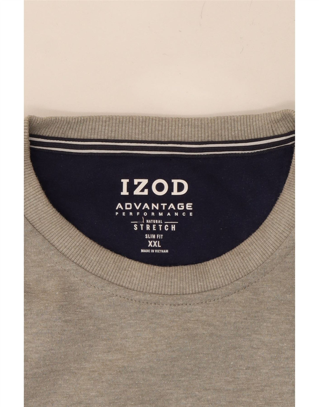 IZOD Mens Slim Fit Graphic Sweatshirt Jumper 2XL Grey Cotton Vintage Izod and Second-Hand Izod from Messina Hembry 