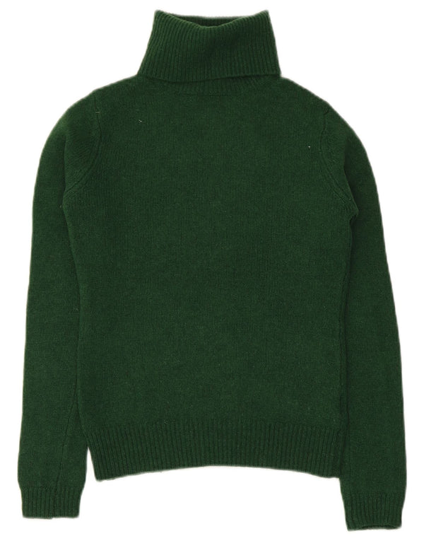 Damski sweter Massimo Dutti z okrągłym dekoltem, UK 12, średnia zielona wełna