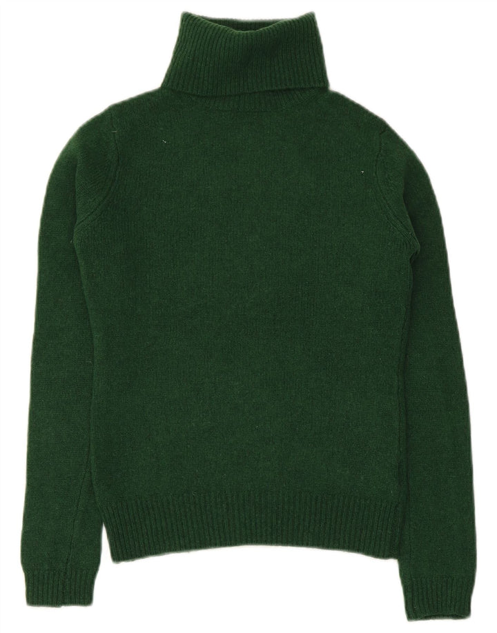 Damski sweter Massimo Dutti z okrągłym dekoltem, UK 12, średnia zielona wełna