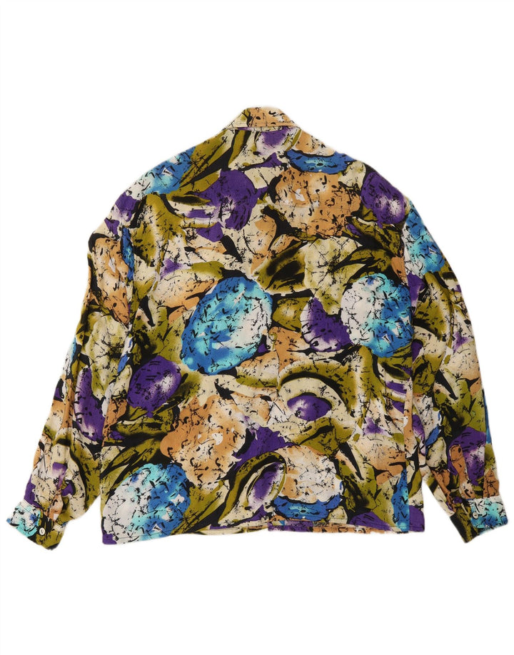 Koszula męska w stylu vintage w abstrakcyjny wzór, średnia, wielobarwna