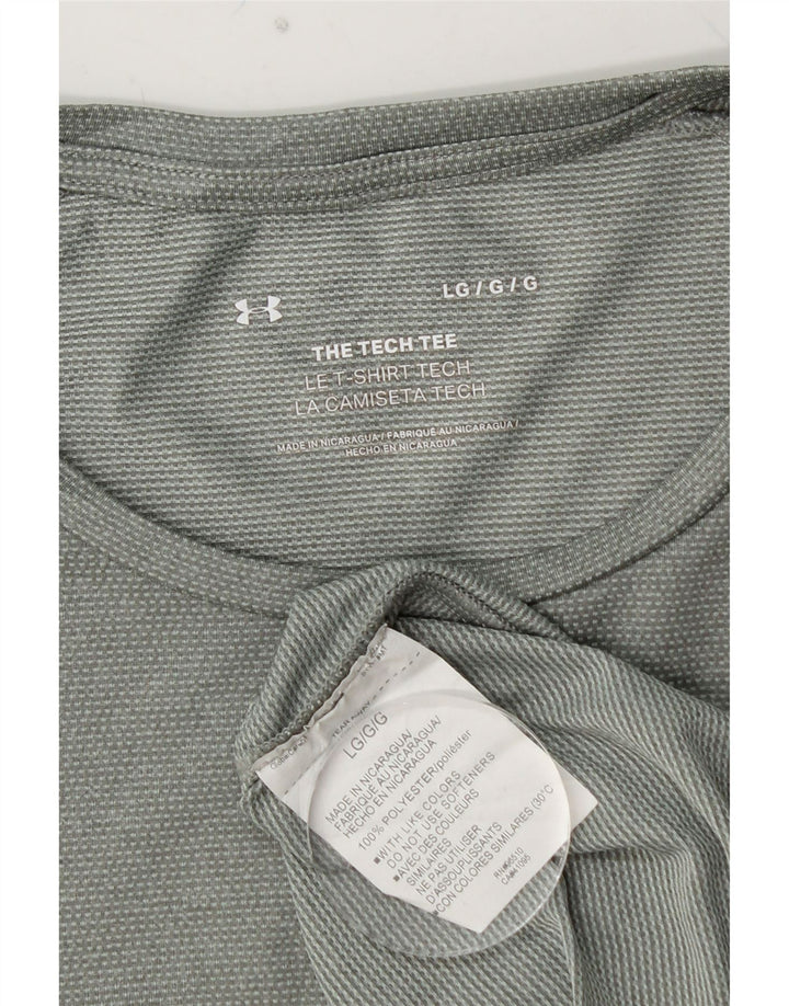 UNDER ARMOUR Męski T-shirt Top, duży, zielony, poliester