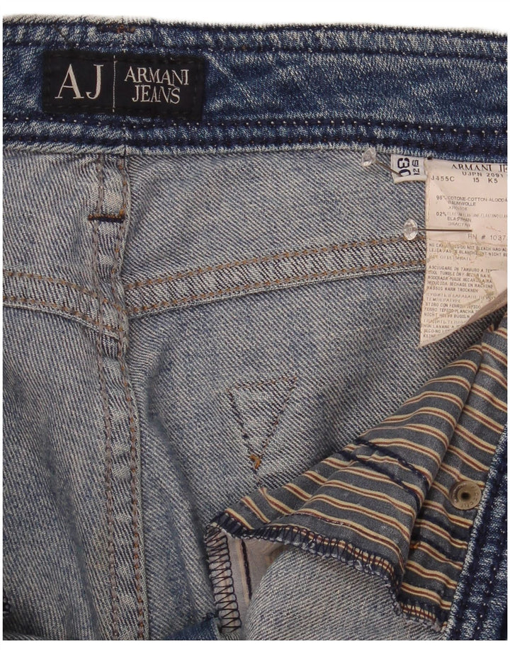 Damskie jeansy Armani Slim W30 L33 Niebieskie bawełniane