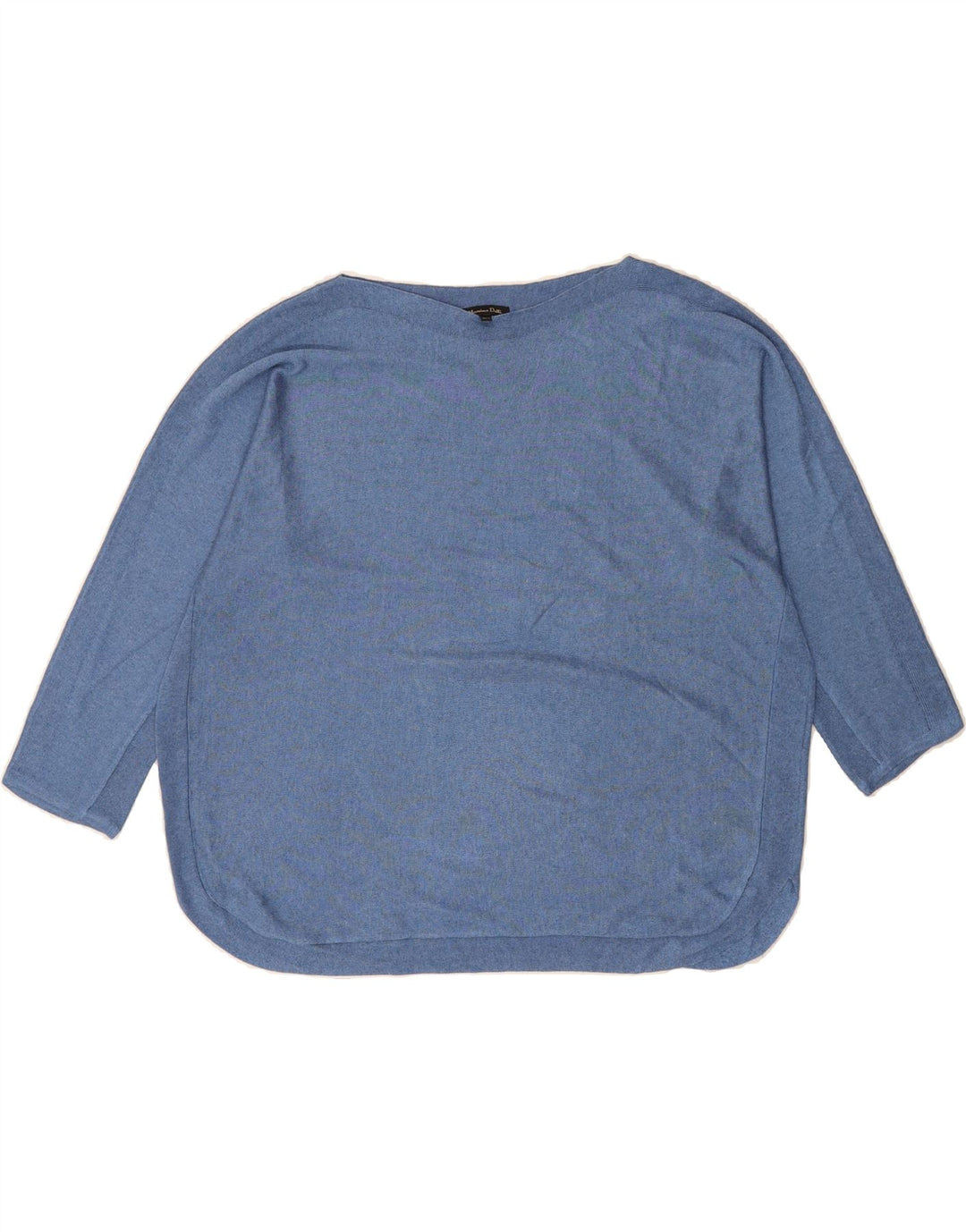 MASSIMO DUTTI Womens Oversized Boat Neck Jumper Sweater UK 16 Large Blue Vintage Massimo Dutti and Second-Hand Massimo Dutti from Messina Hembry 