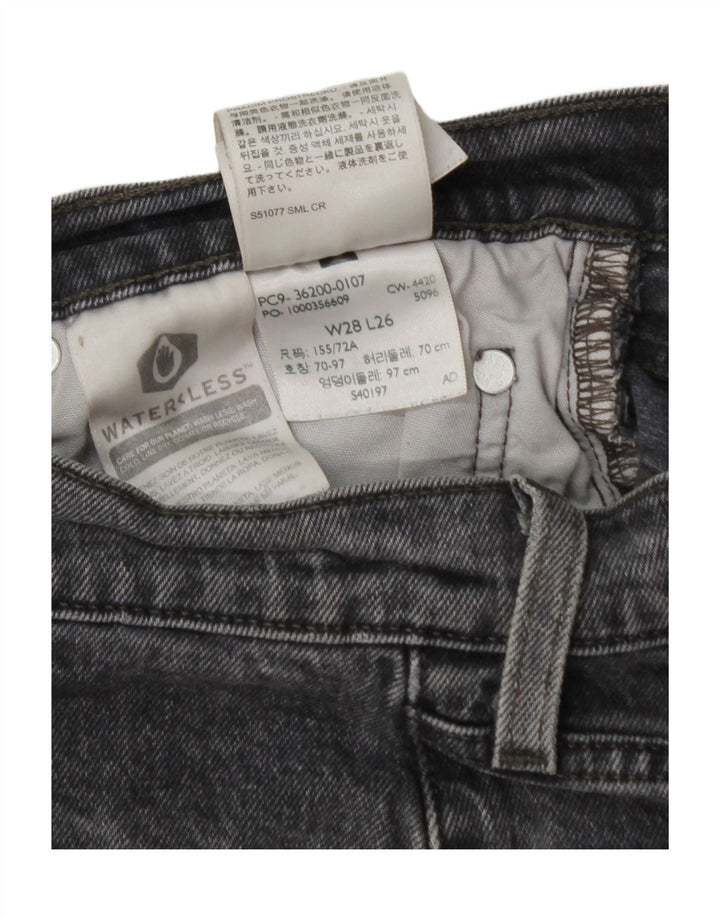 Damskie jeansy LEVI'S 501 Straight W28 L26 Czarne bawełniane