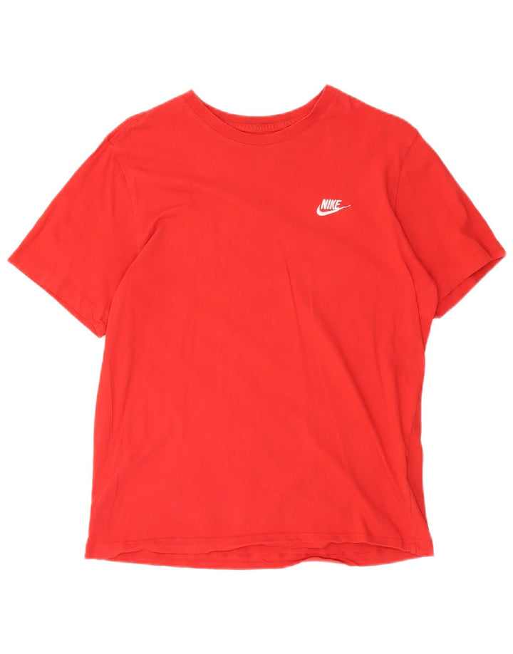 T-shirt męski Nike, bawełniany, średni czerwony