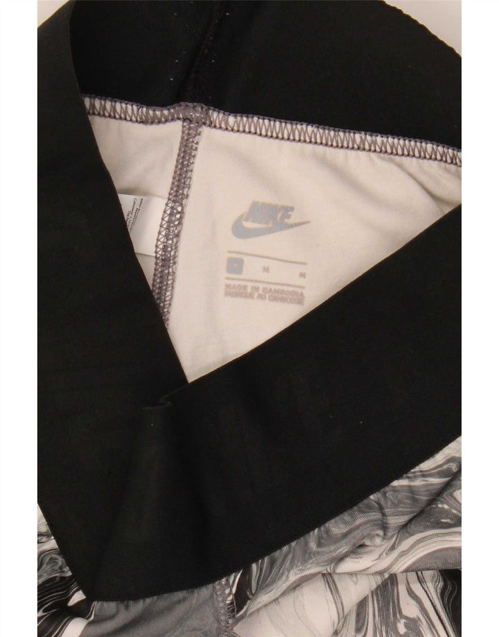 Damskie legginsy Nike z abstrakcyjnym wzorem UK 12, średnioszare, bawełniane