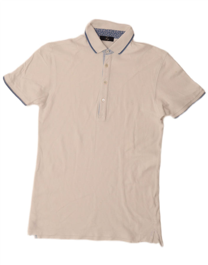 Męska koszulka polo Fay IT 46 Small, biała, bawełniana