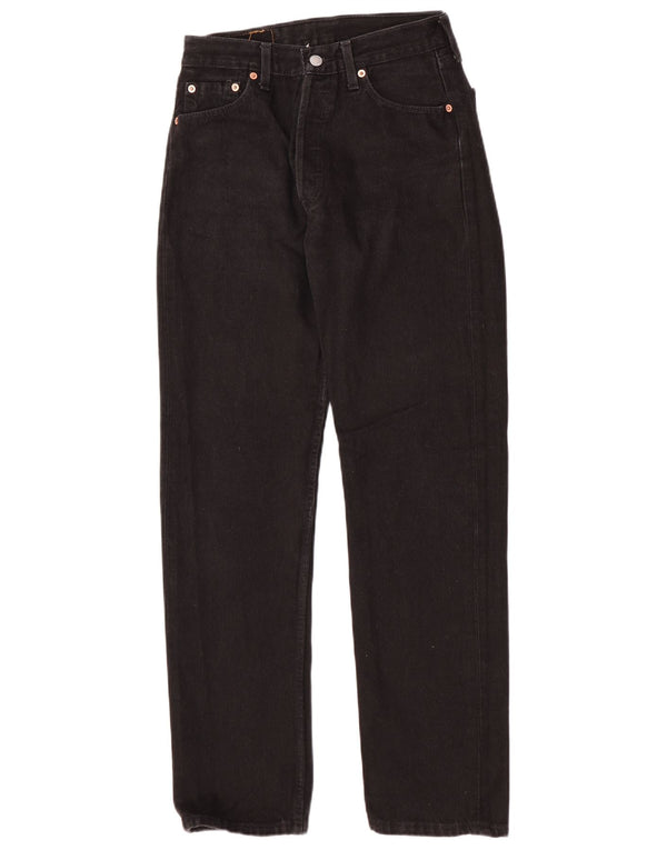 Męskie dżinsy Levi's 501 Straight W30 L32 Czarna bawełna