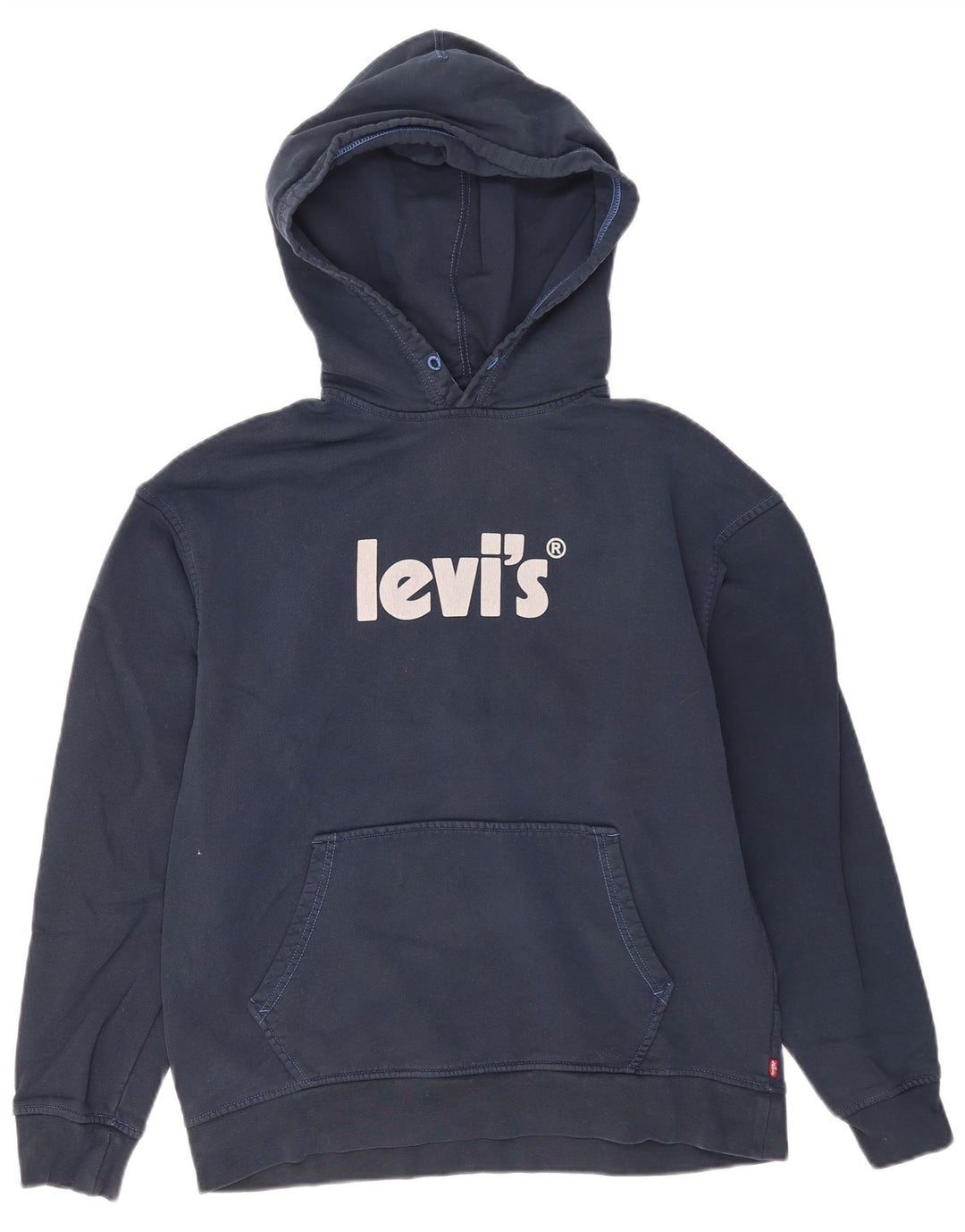 Męski sweter z kapturem Levi's z grafiką, średni granatowy, bawełniany