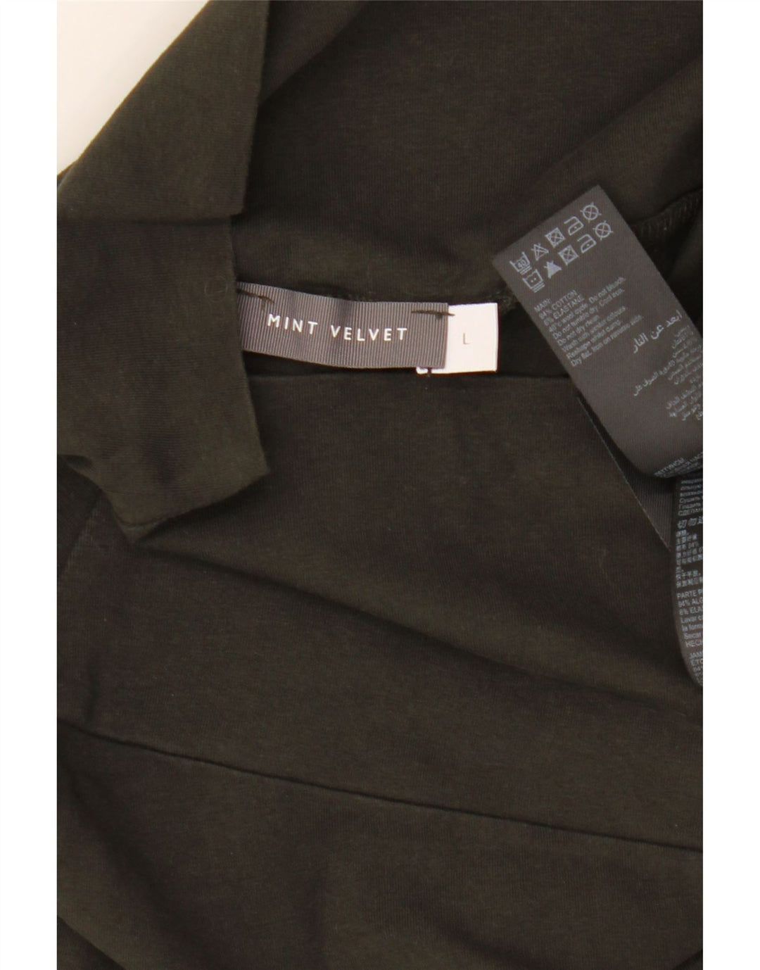 Damskie legginsy Capri MINT VELVET UK 14, duże, bawełniane w kolorze khaki