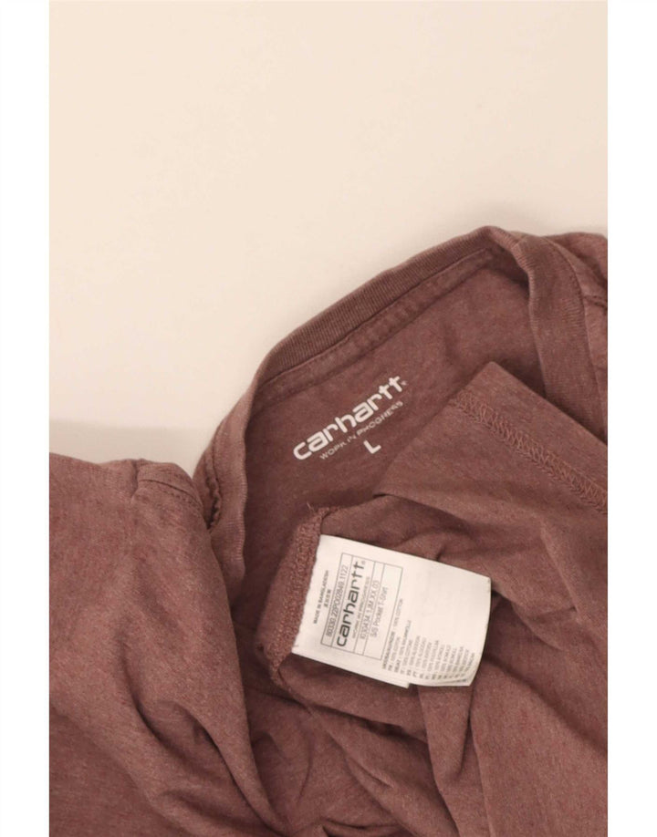 T-shirt męski Carhartt, duży, bordowy, bawełniany