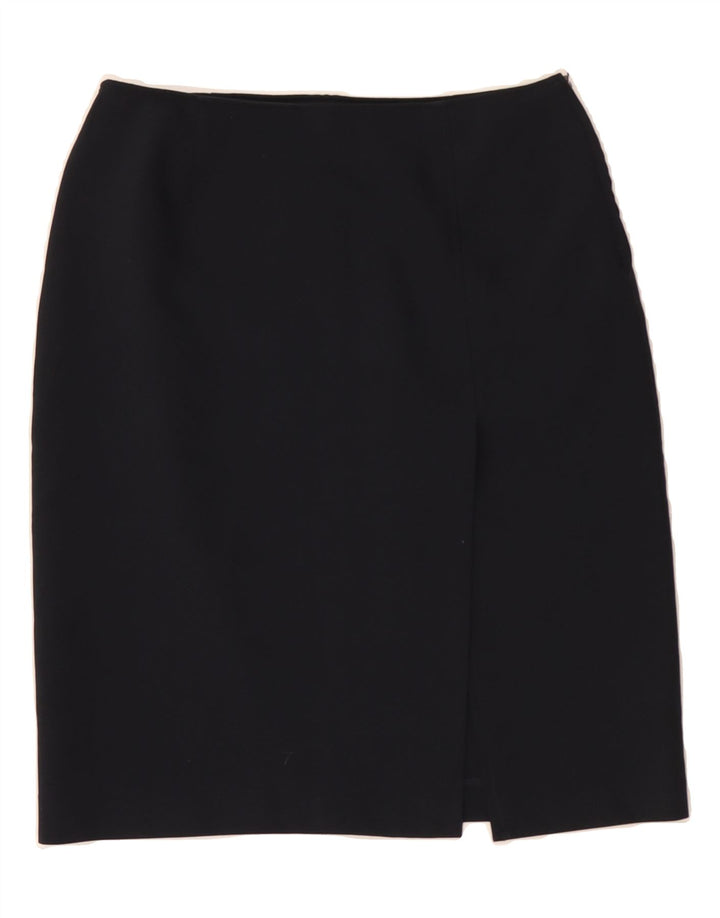 BENETTON Womens Straight Skirt IT 42 Medium W28  Black Polyester Vintage Benetton and Second-Hand Benetton from Messina Hembry 