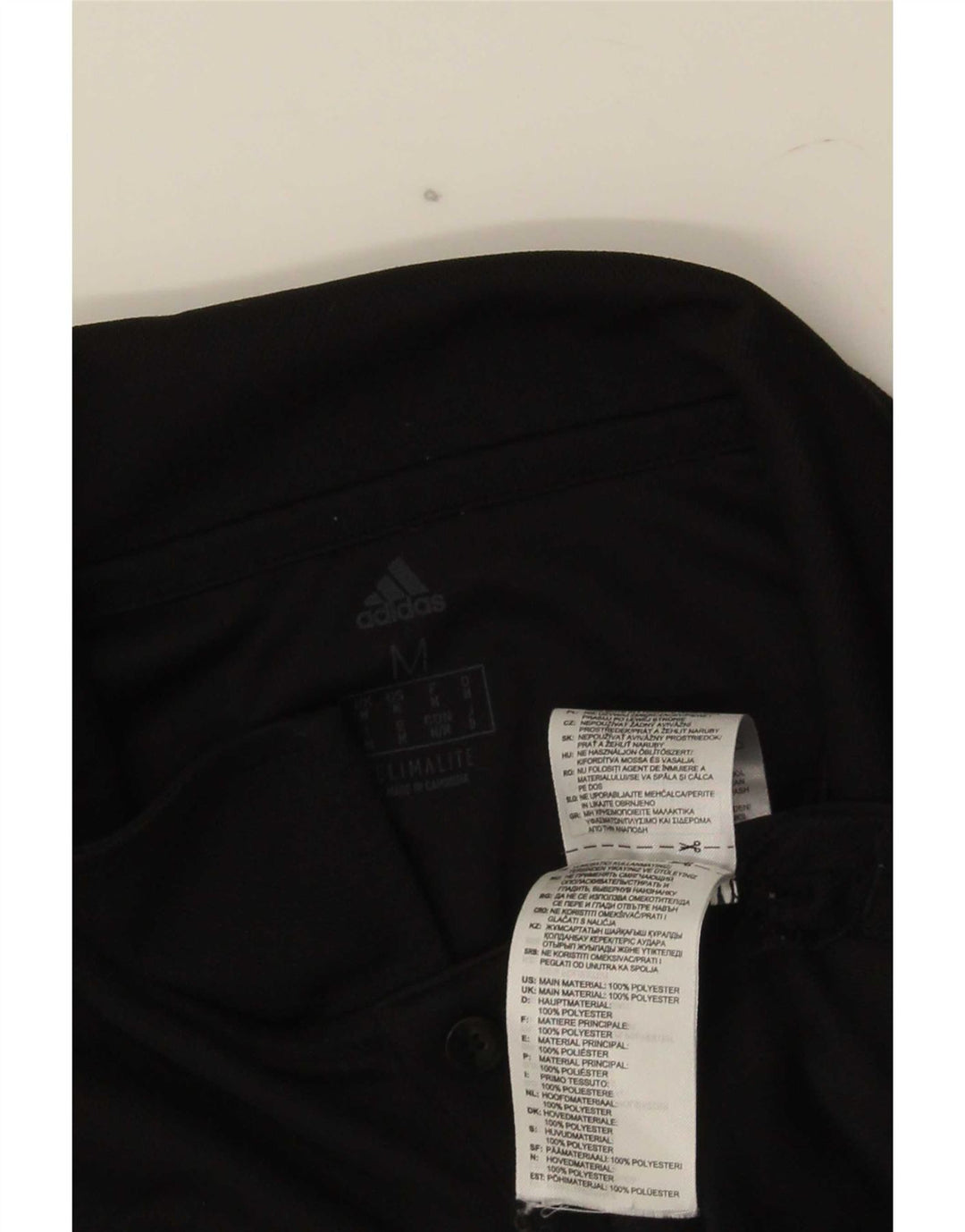 Męska koszulka polo Adidas Climalite, średni czarny poliester