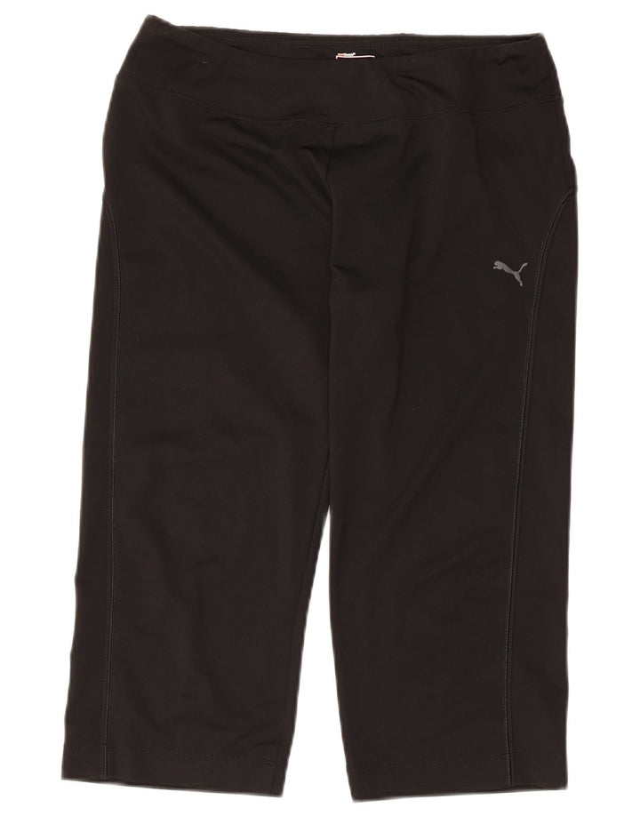 Damskie legginsy Capri Puma UK 14, duże, czarne, poliestrowe