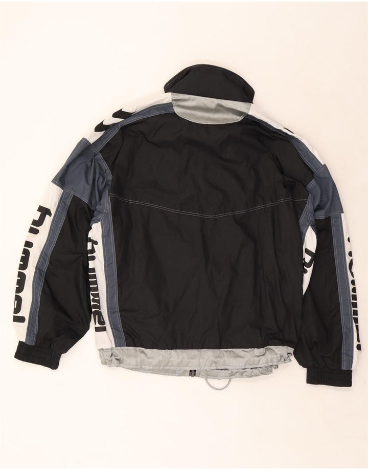 Hummel Męska bluza dresowa z grafiką XL Czarny poliester z blokami kolorów