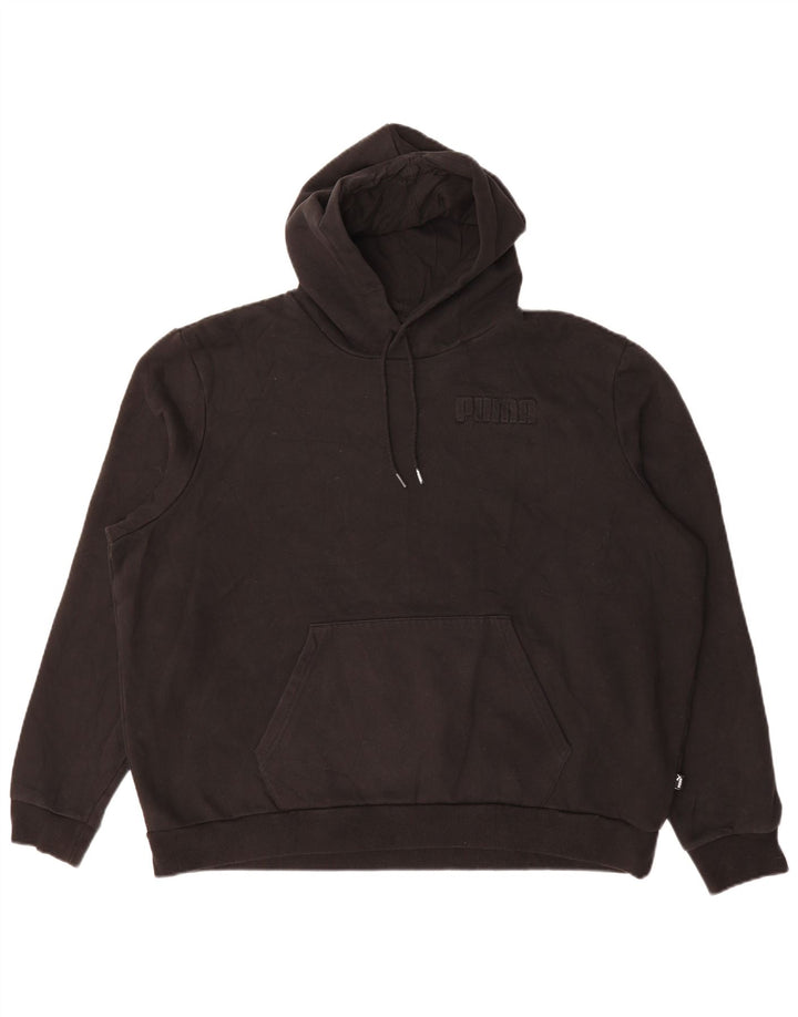PUMA Mens Hoodie Jumper 2XL Black Cotton