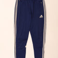 Męskie spodnie dresowe Adidas Climacool, duże, granatowe, z blokami kolorów