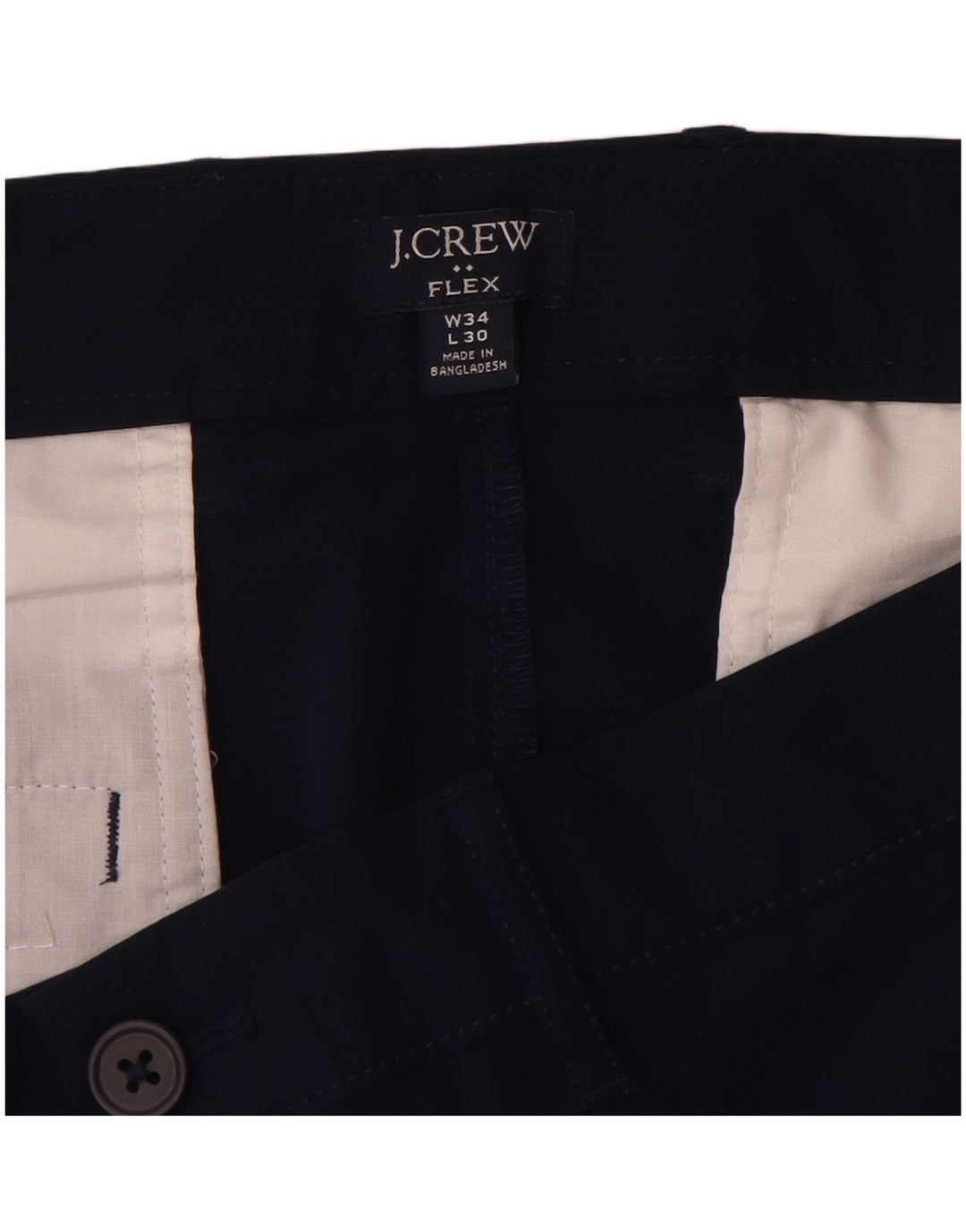 Spodnie męskie J. Crew Flex Slim Chino W34 L30 Granatowy poliester