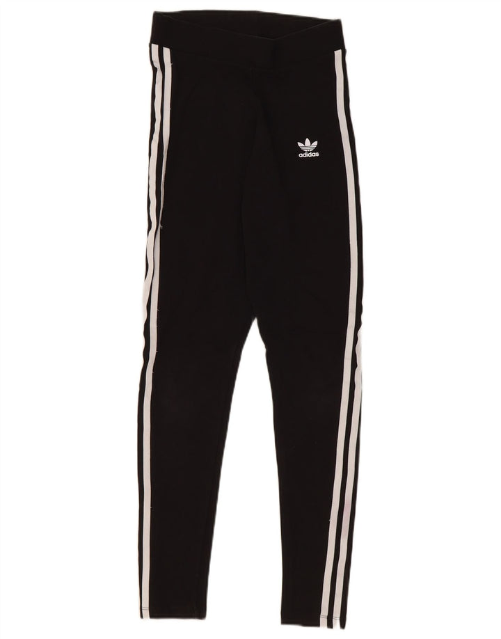 Legginsy damskie ADIDAS UK 10, małe, czarne, bawełniane