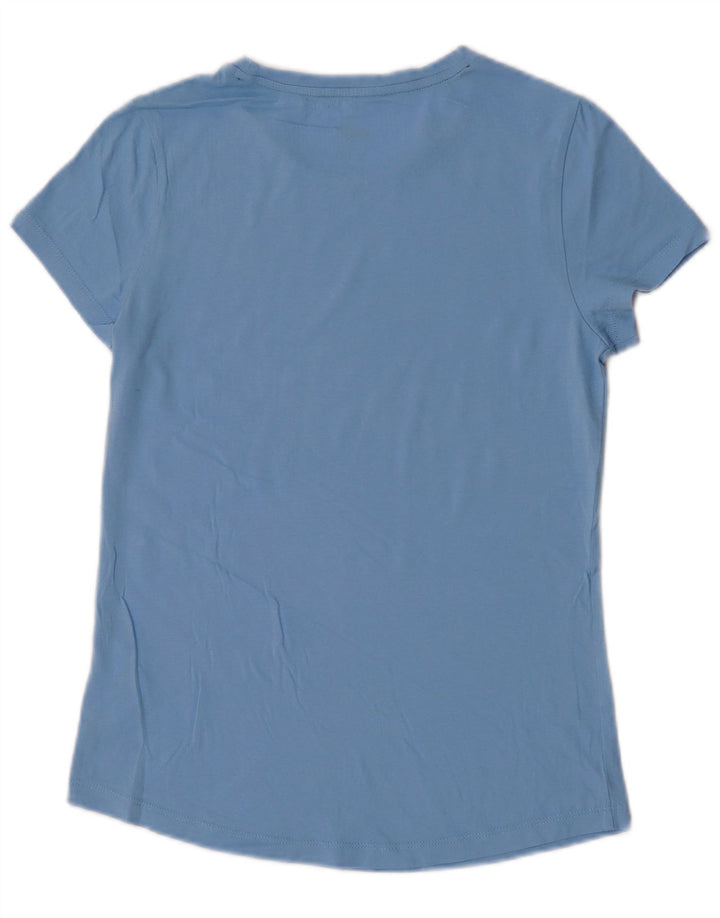 T-shirt damski Puma Top UK 10 Small, niebieski, bawełniany