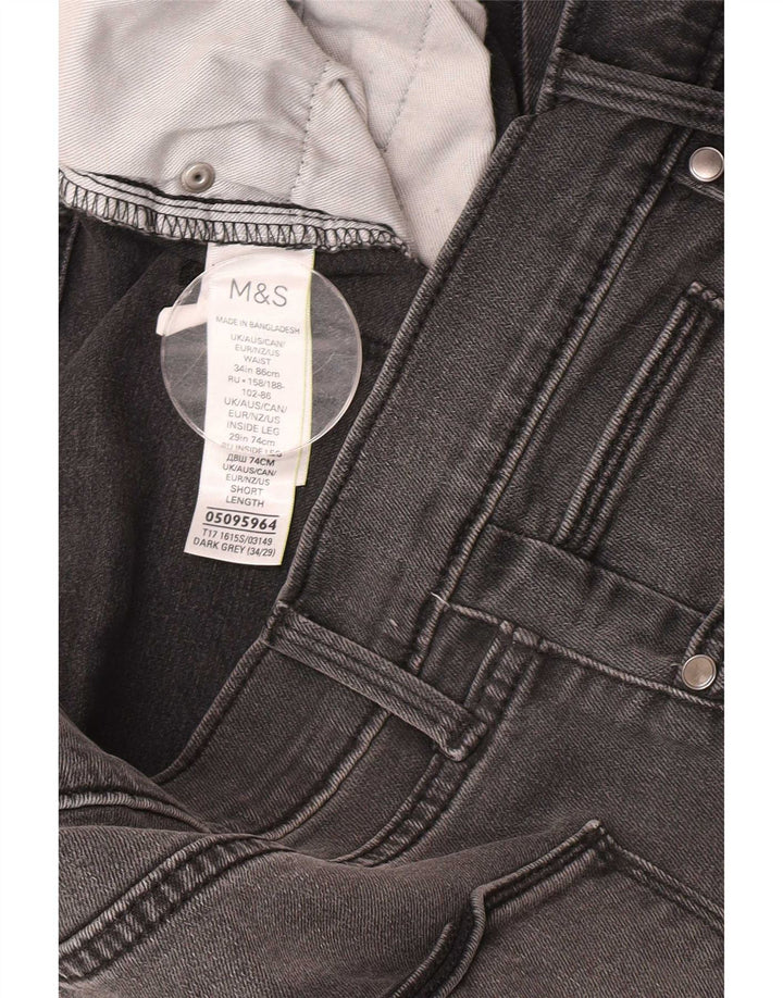 Marks & Spencer Męskie jeansy slim W34 L29 Szara bawełna