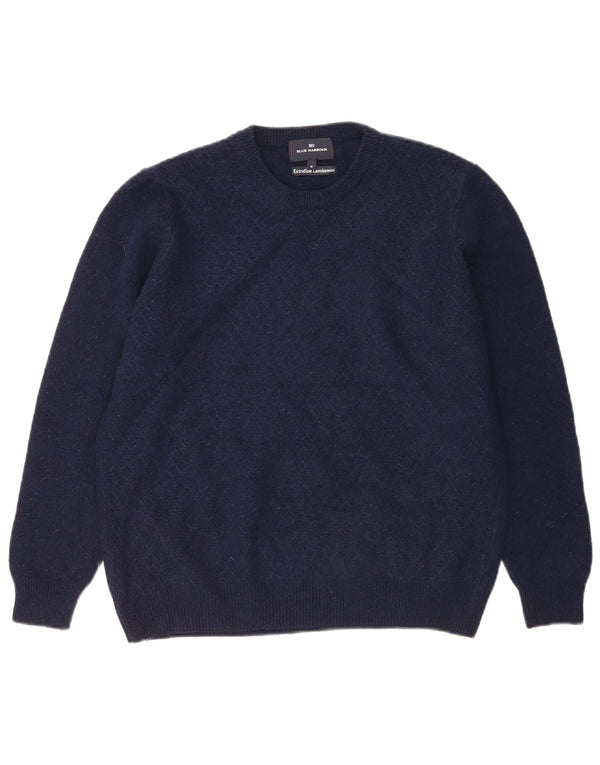 Męski sweter Marks & Spencer Blue Harbor z okrągłym dekoltem, średni granat