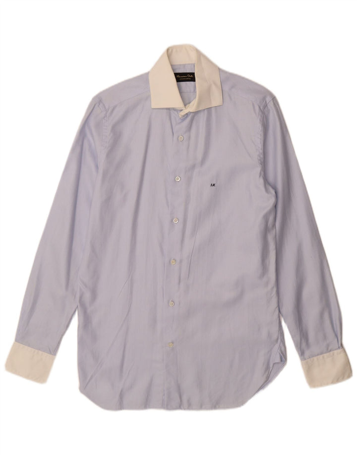 Koszula męska Massimo Dutti rozmiar 38 15 Średnio niebieska jodełka