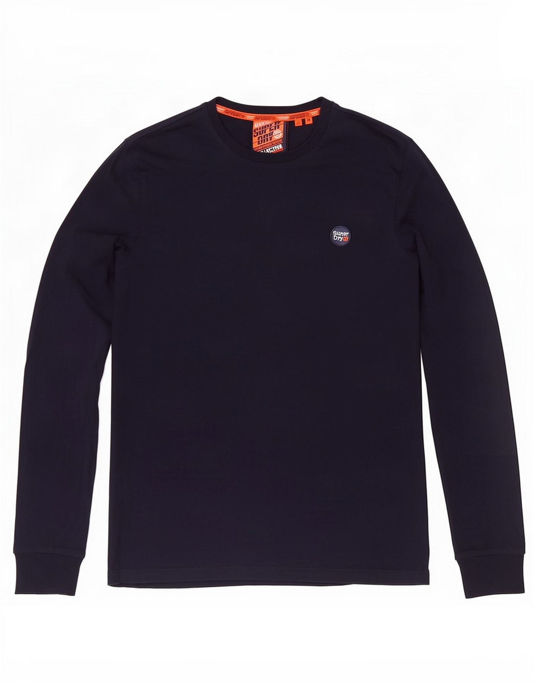 Męski top Superdry z długim rękawem, średni granatowy, bawełniany