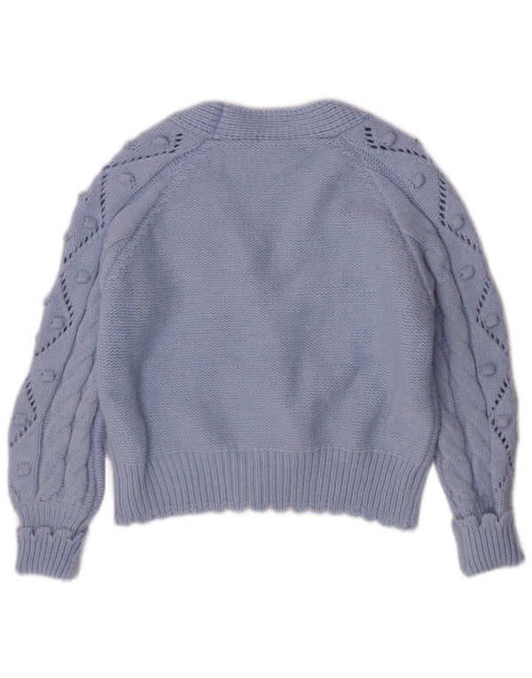 Lumina damski sweter kardigan UK 16 duży niebieski poliamid