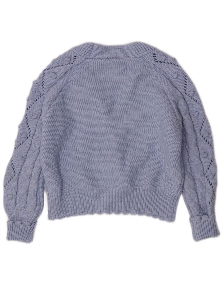 Lumina damski sweter kardigan UK 16 duży niebieski poliamid