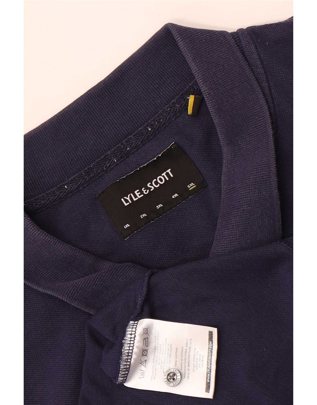 Męska koszulka polo Lyle & Scott 5XL, granatowa, bawełniana