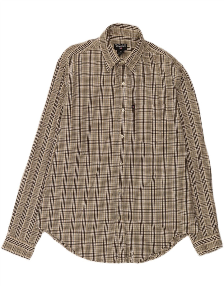 Koszula męska Ralph Lauren XL w beżową kratkę, bawełniana