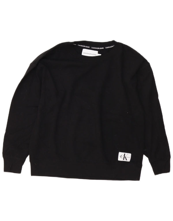 Damski sweter CALVIN KLEIN JEANS UK 14, średni czarny, bawełniany