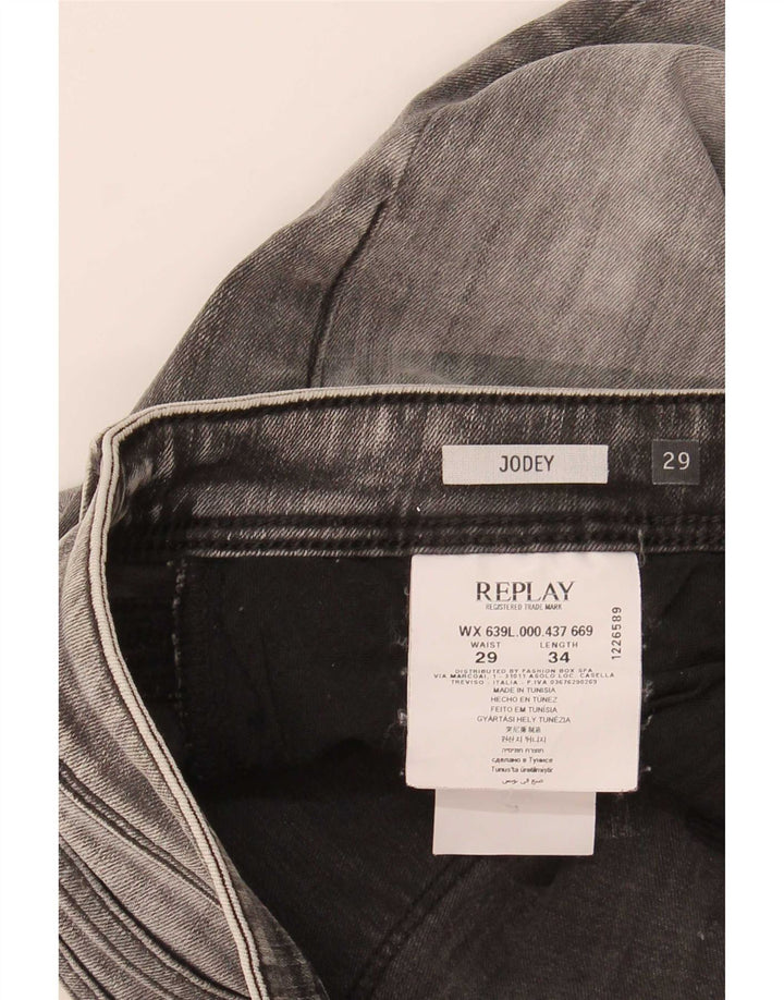 Damskie jeansy Replay Jodey Slim W29 L29 Szara bawełna